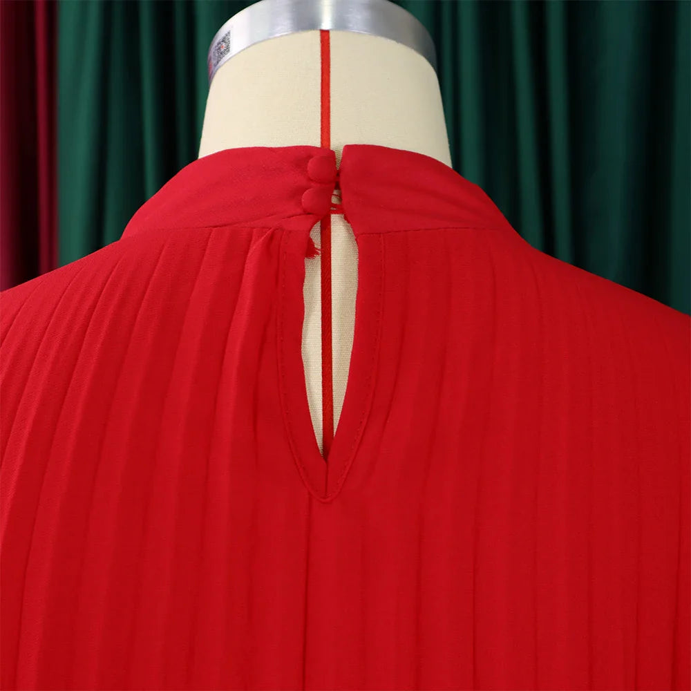 Elegant Chiffon Dress For Women Batwing Sleeve Knee Length