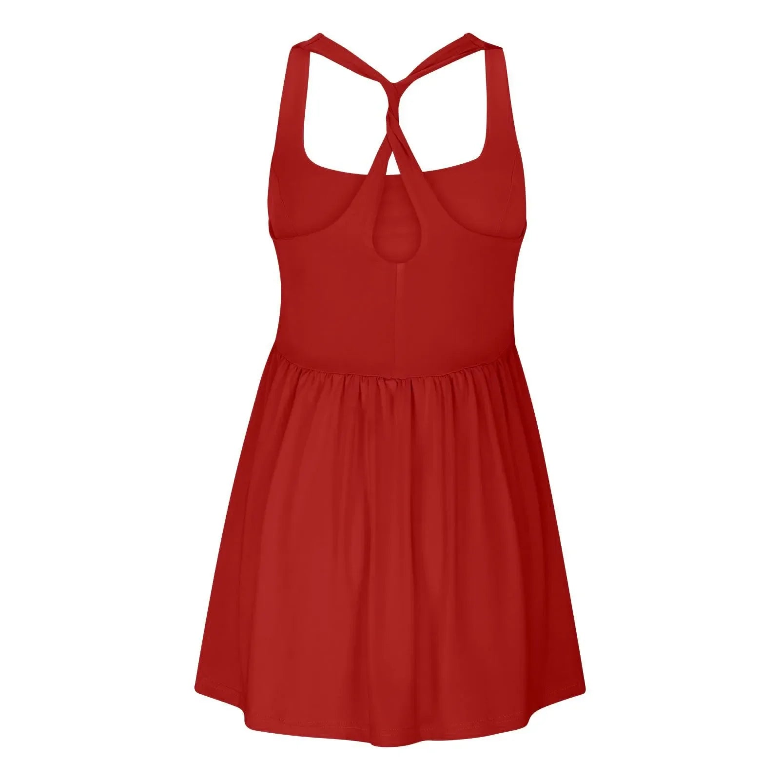 Womens Sleeveless Workout Romper With Built In Shorts