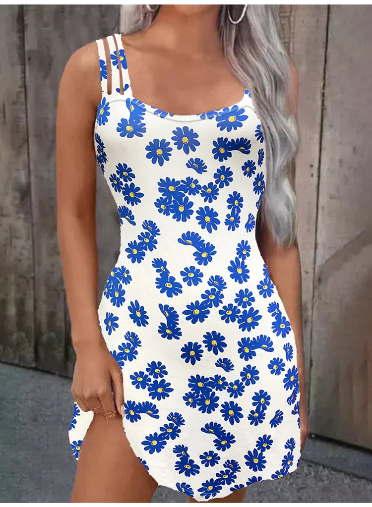 Floral Summer Sundress Women Sleeveless Lightweight Camisole