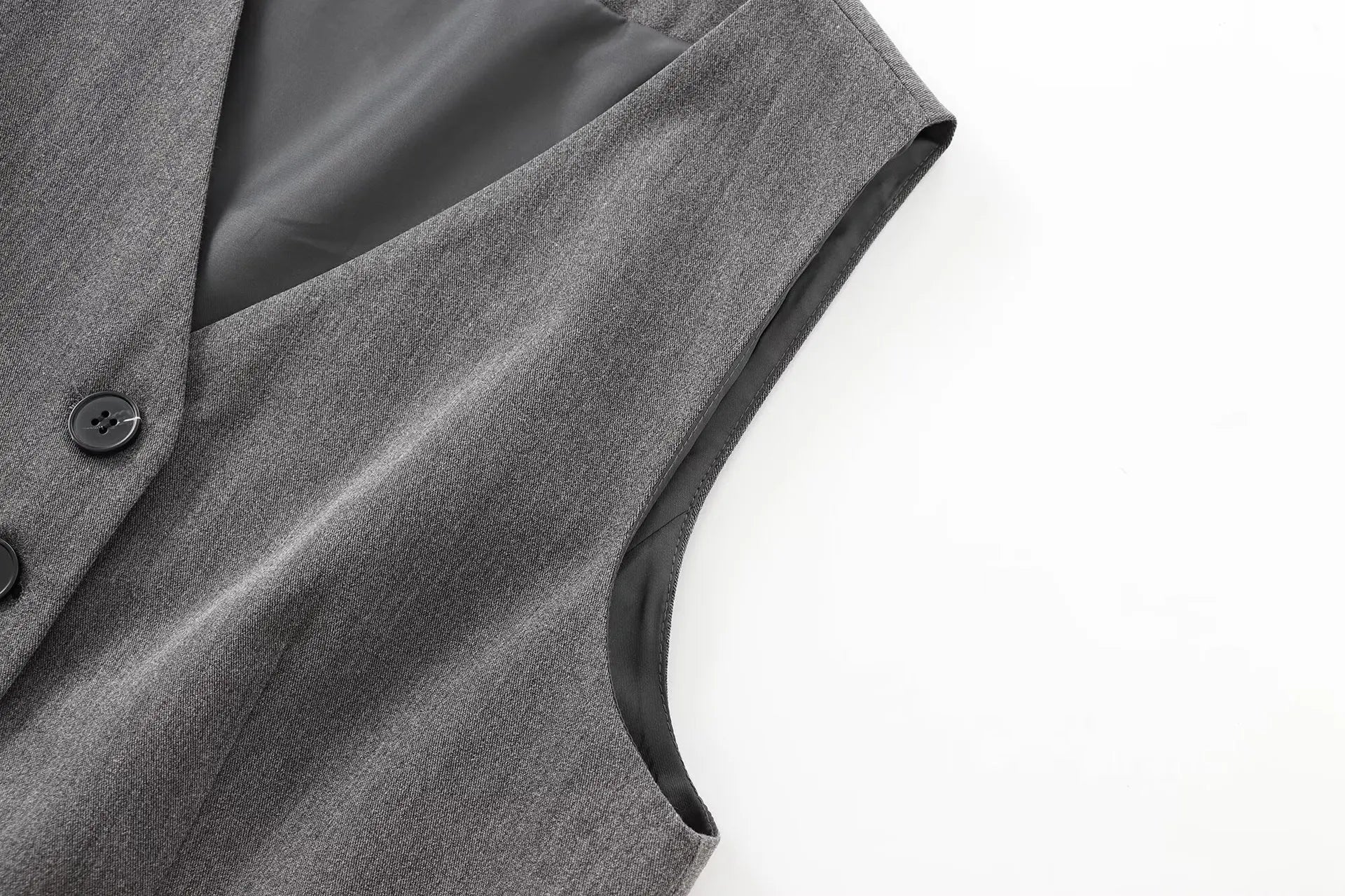 Women Slim-Fit Suit Vest and Trousers Set Vintage V-Neck Sleeveless Chic Summer Outfit