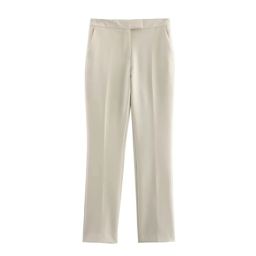 Elegant Women Blazer And Pants Suit For Office Wear