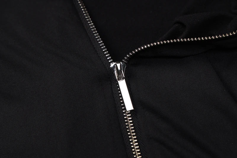 Long Sleeve Zipper Bodycon Jumpsuit Solid Color Casual Sexy Romper Club Streetwear for Autumn and Winter