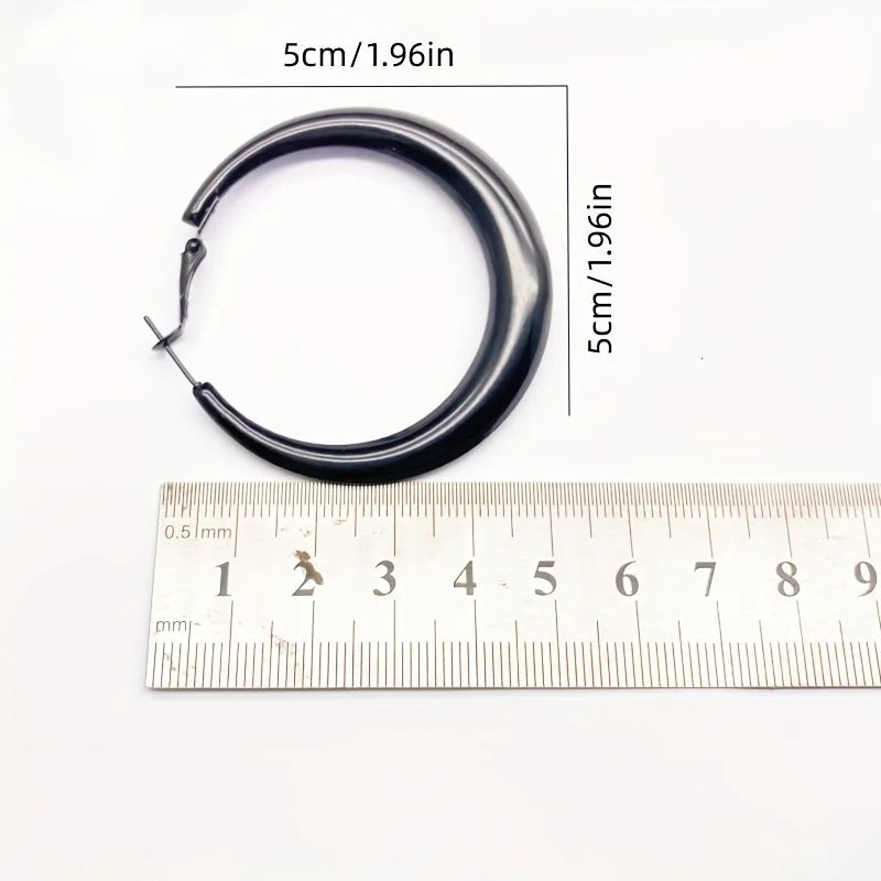 Exquisite Big Red Circle Earrings for Women - Niche Fashion Jewelry