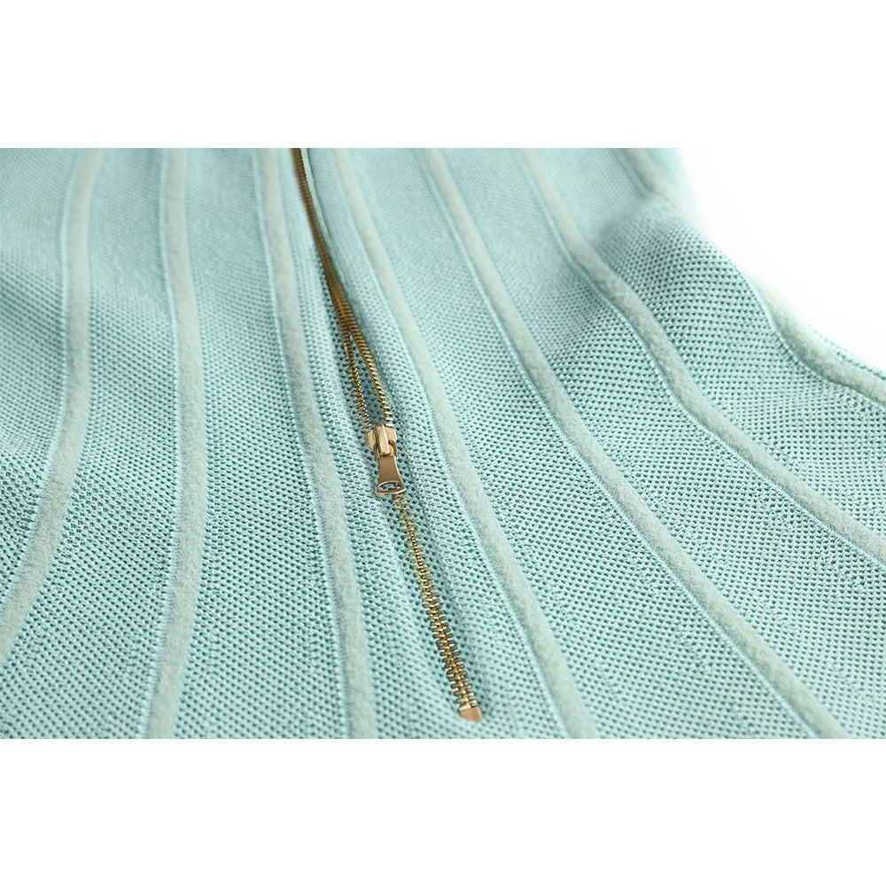 Backless Halter Dress A Line Knit For Summer Party Fashion