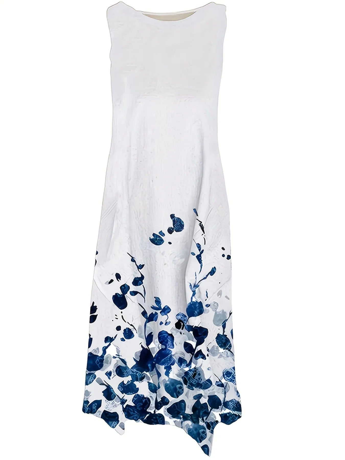 Floral Print Dress For Women With Flowing Skirt Detail