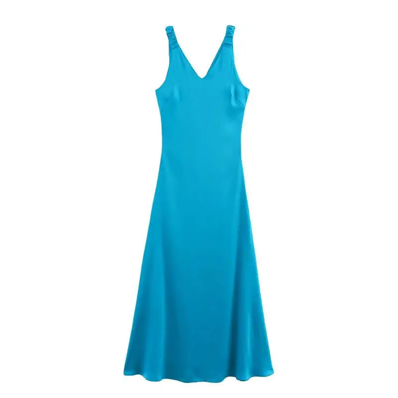 Summer Dress For Women V Neck Slim Street Chic Comfort