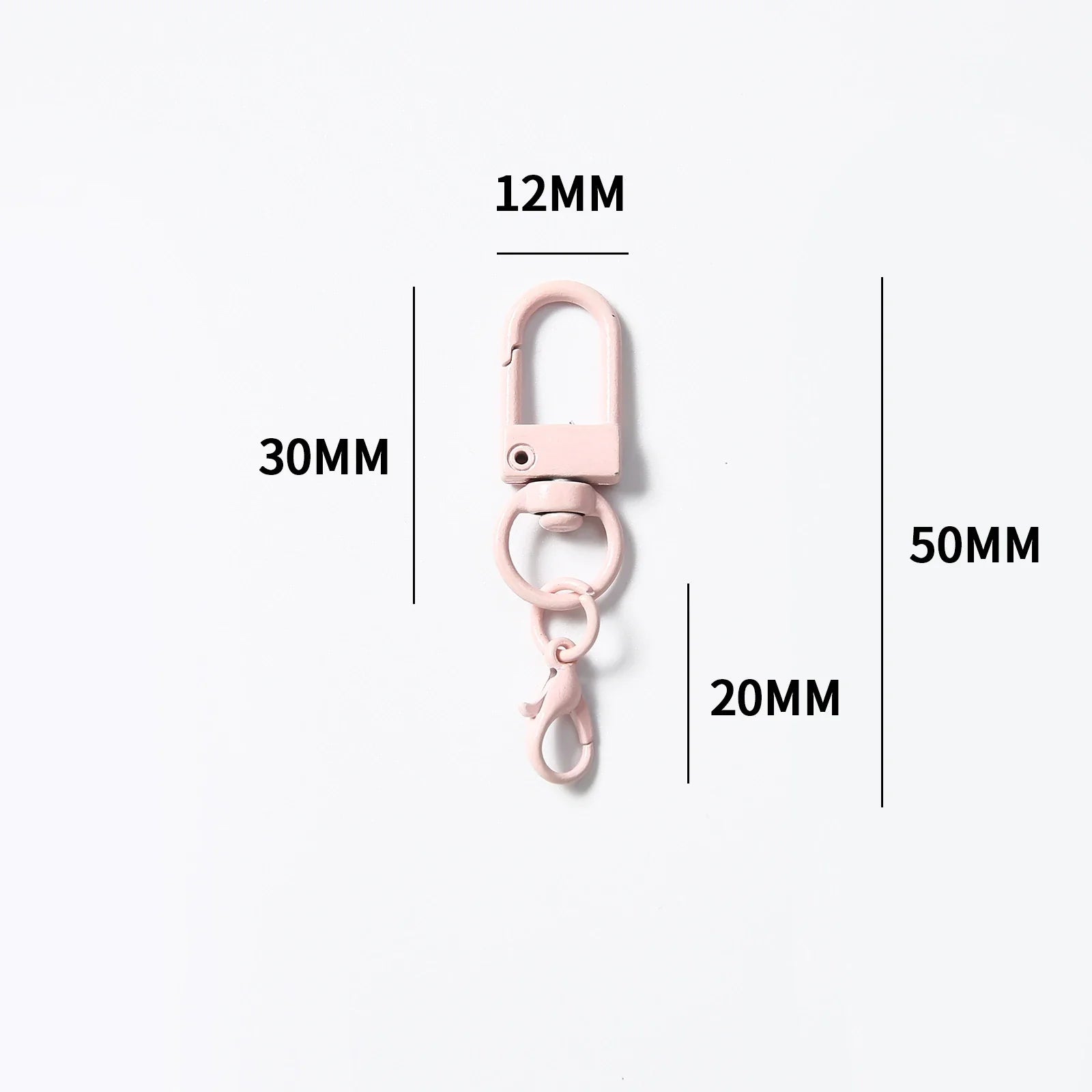 Colorful Carabiner Clasp Key Chain Rotating Keyrings for DIY Key Chain Bags and Pendants Accessories 10 50 100 Pcs Set