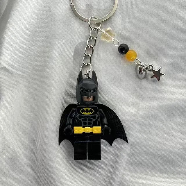 Handmade 3D Bat Couple Keychain Pendant Phone Ring Backpack Accessory Gifts for Him Y2K Jewelry