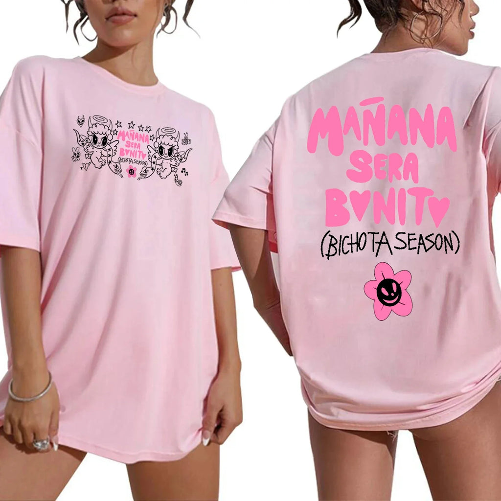 Karol G Bichota Oversized Summer T-Shirt for Women Comfortable Hip Hop Short Sleeve Tee Perfect Gift for Karol G Fans