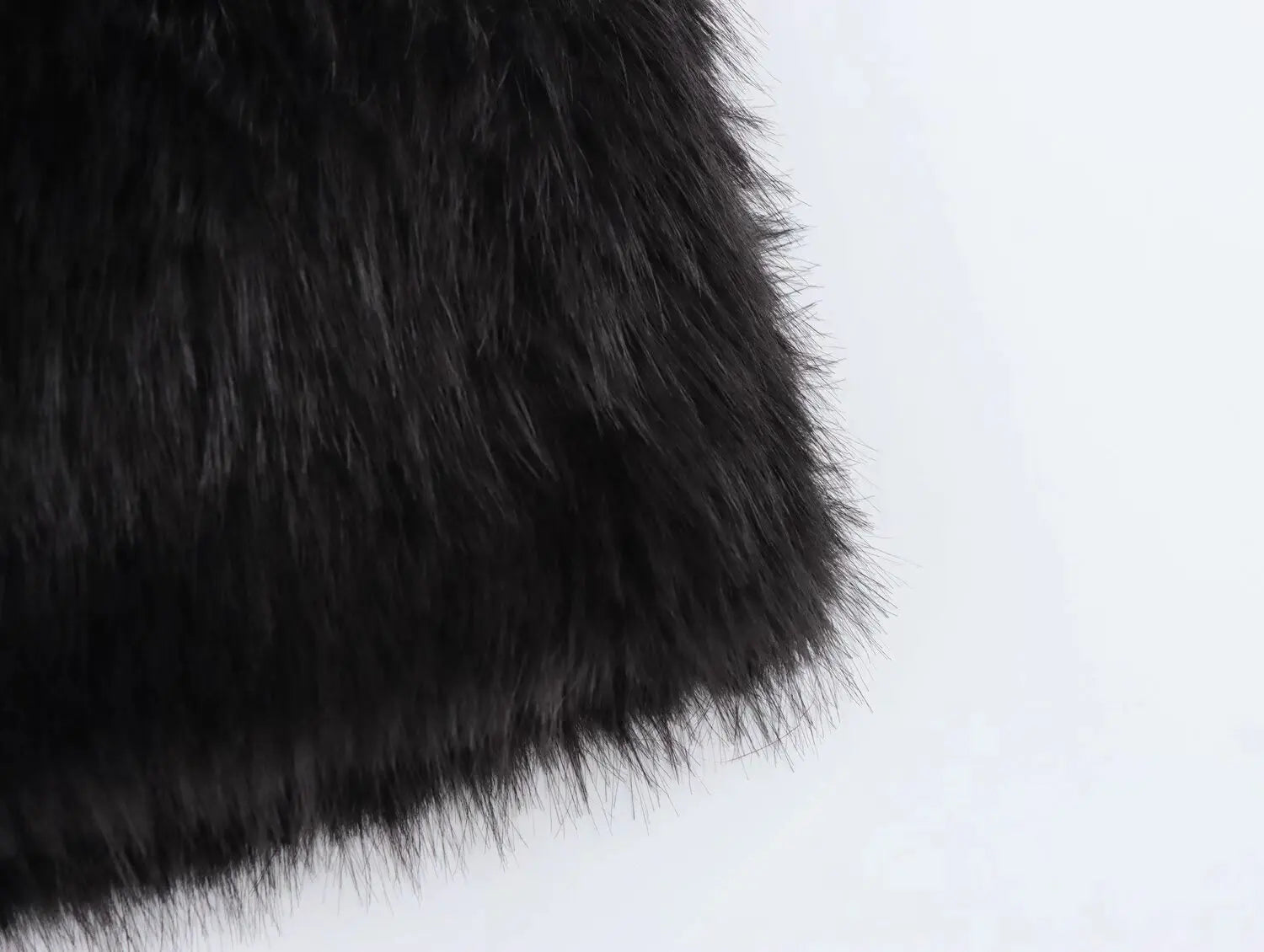 Women Faux Fur Dress Halter Neck Open Back Mini Chic