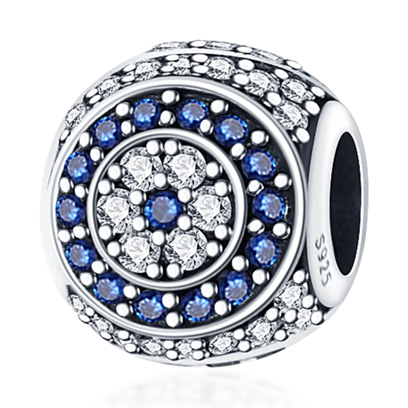 925 Silver Devil's Eye Charms Beads for Women DIY Jewelry Making