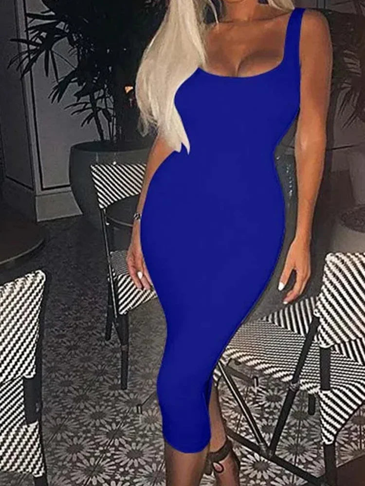 Sleeveless Wrap Dress Full Length For Women Elegant Casual