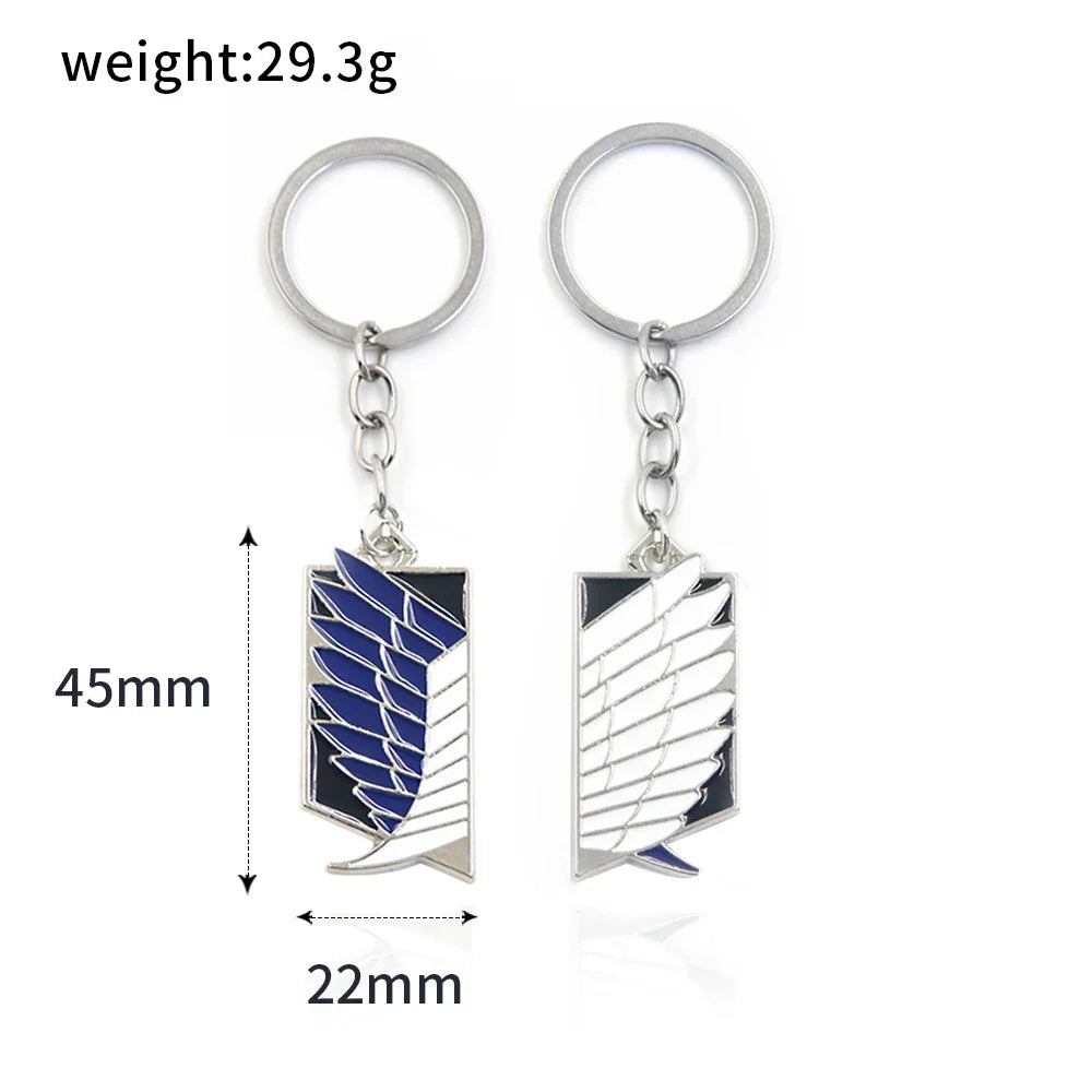 Anime Keychain Wings of Liberty Scouting Legion Cosplay Pendant for Backpack Jewelry Gift