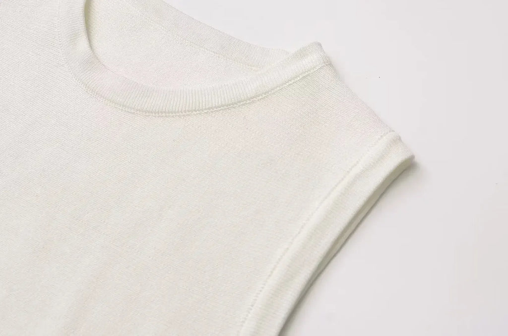 Yellow Knit Pleated Hem Mini Dress With Front Pockets