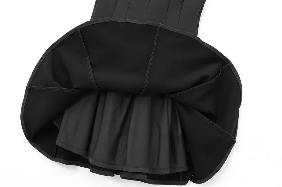 Little Black Dress Elegant Sleeveless Boat Neck Swing Dress