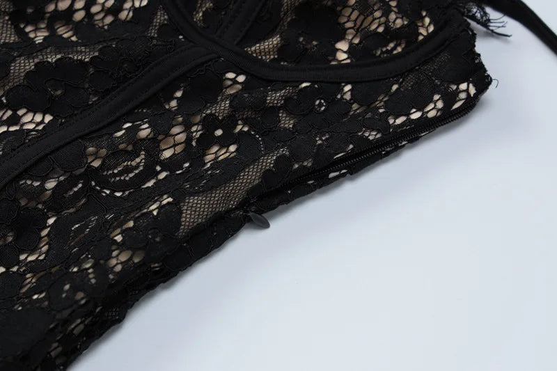 Women Black Bodycon Mini Dress For Party Club Evening