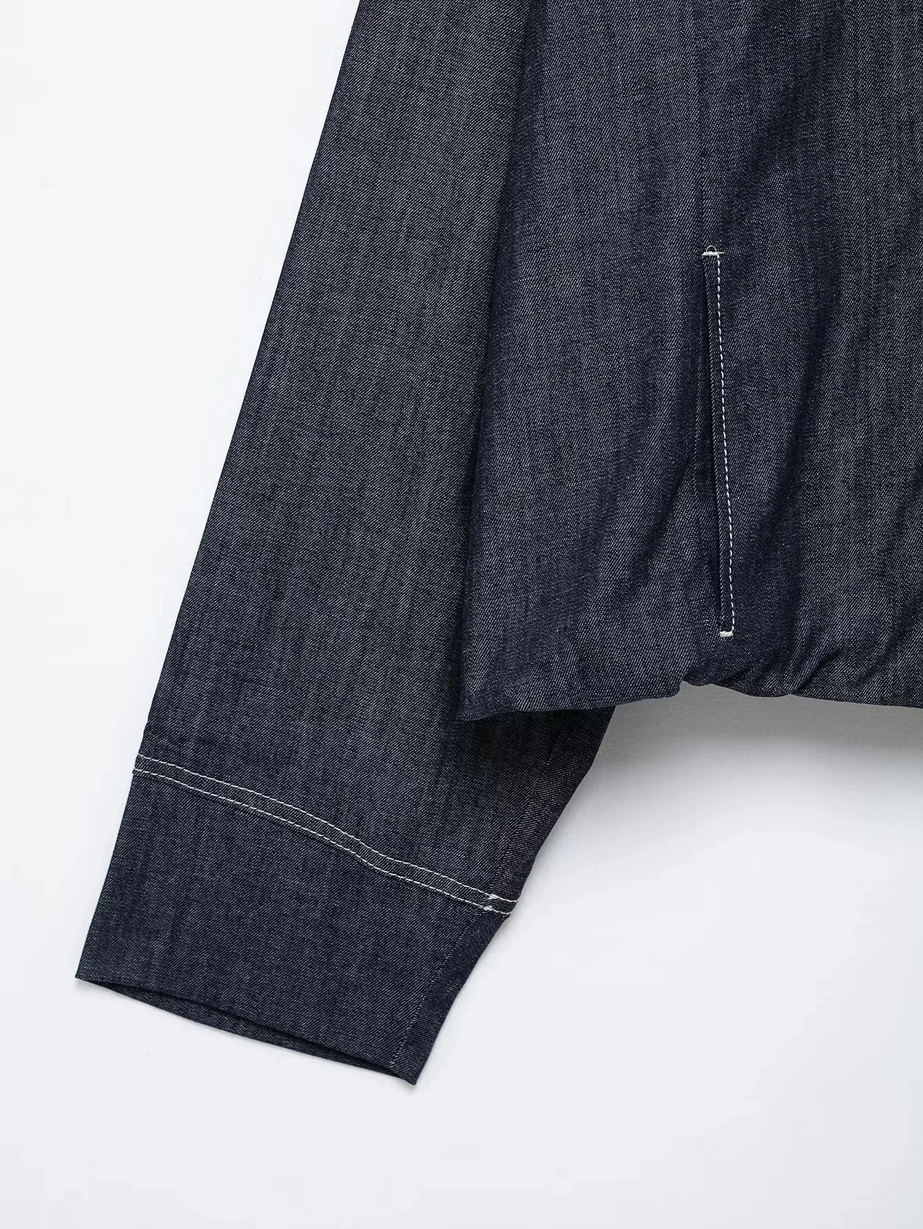 Casual Denim Loose Fit Women Suit Set with O Neck Zipper Bomber Jacket and Pleated Mini Skirt Vintage Inspired Spring Summer Fashion Ensemble