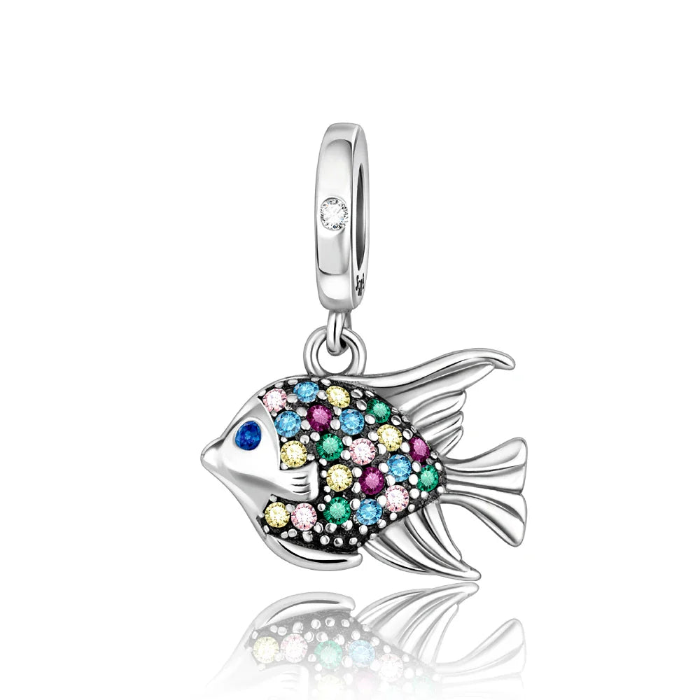 Underwater World 925 Sterling Silver Ocean Animal Pendant for DIY Bracelet or Necklace