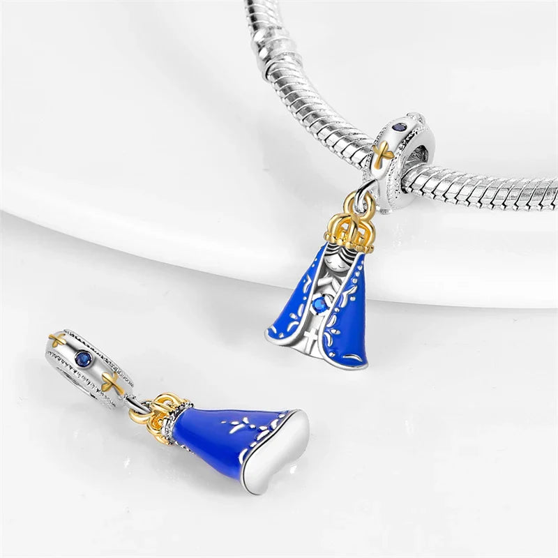 925 Sterling Silver Luminous Firefly Bulb Star Charms Pendants for DIY Bracelet Jewelry