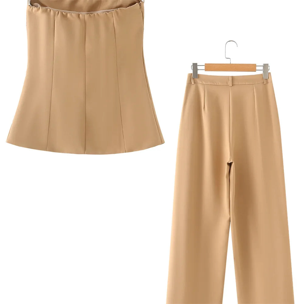 Versatile Slimming Casual Bra and Pants Set for Women - Trendy Spring and Summer Fashion