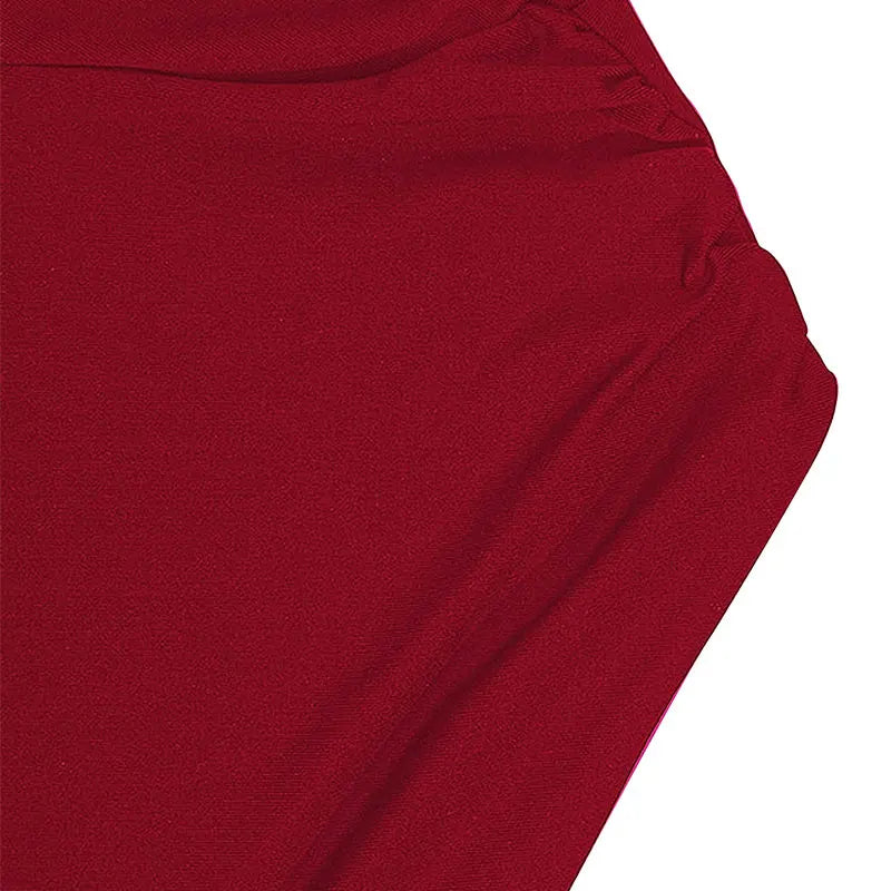 One Shoulder Red Dress Knit For Women Autumn Winter Fashion