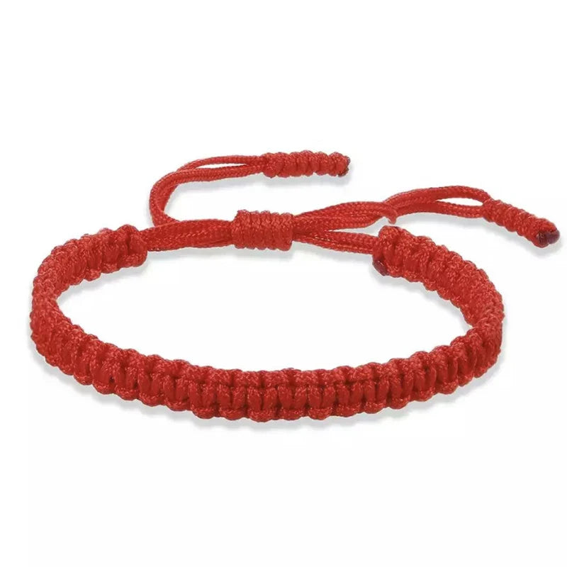 Handmade Red and Black Braid String Bracelets Buddhist Tibetan Amulet for Good Luck Jewelry Gifts for Women and Girls
