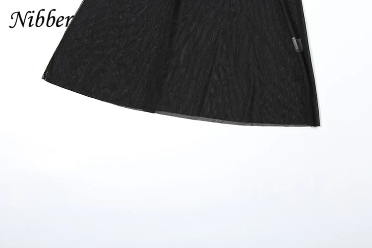 Mesh Patchwork Velvet Sheer Dress Long Sleeve Bodycon