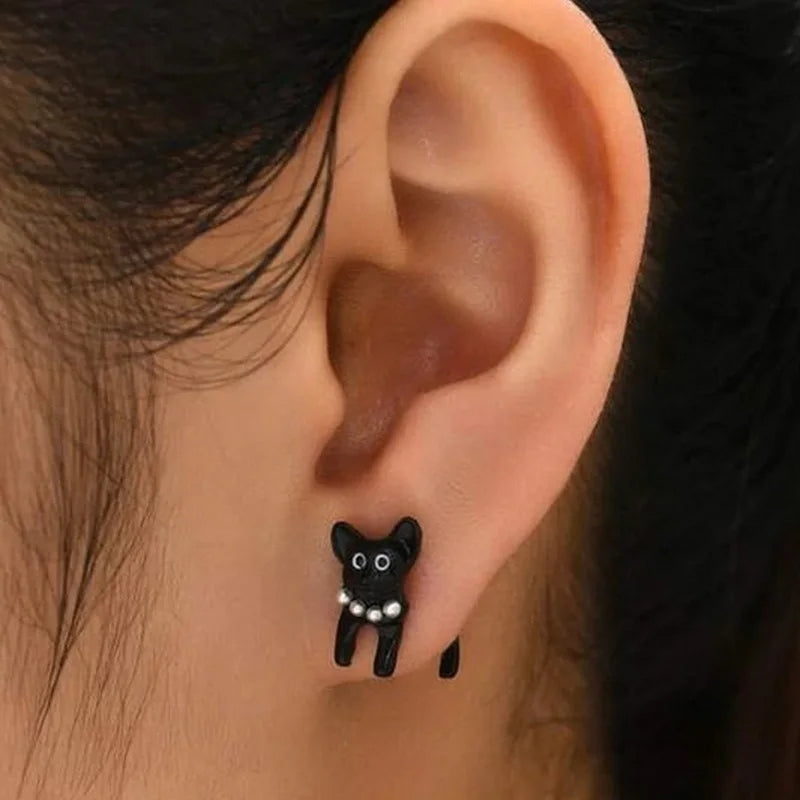 Cute Black Cat Earrings for Women Fashion Animal Kitten Jewelry Perfect for Parties and Festivals