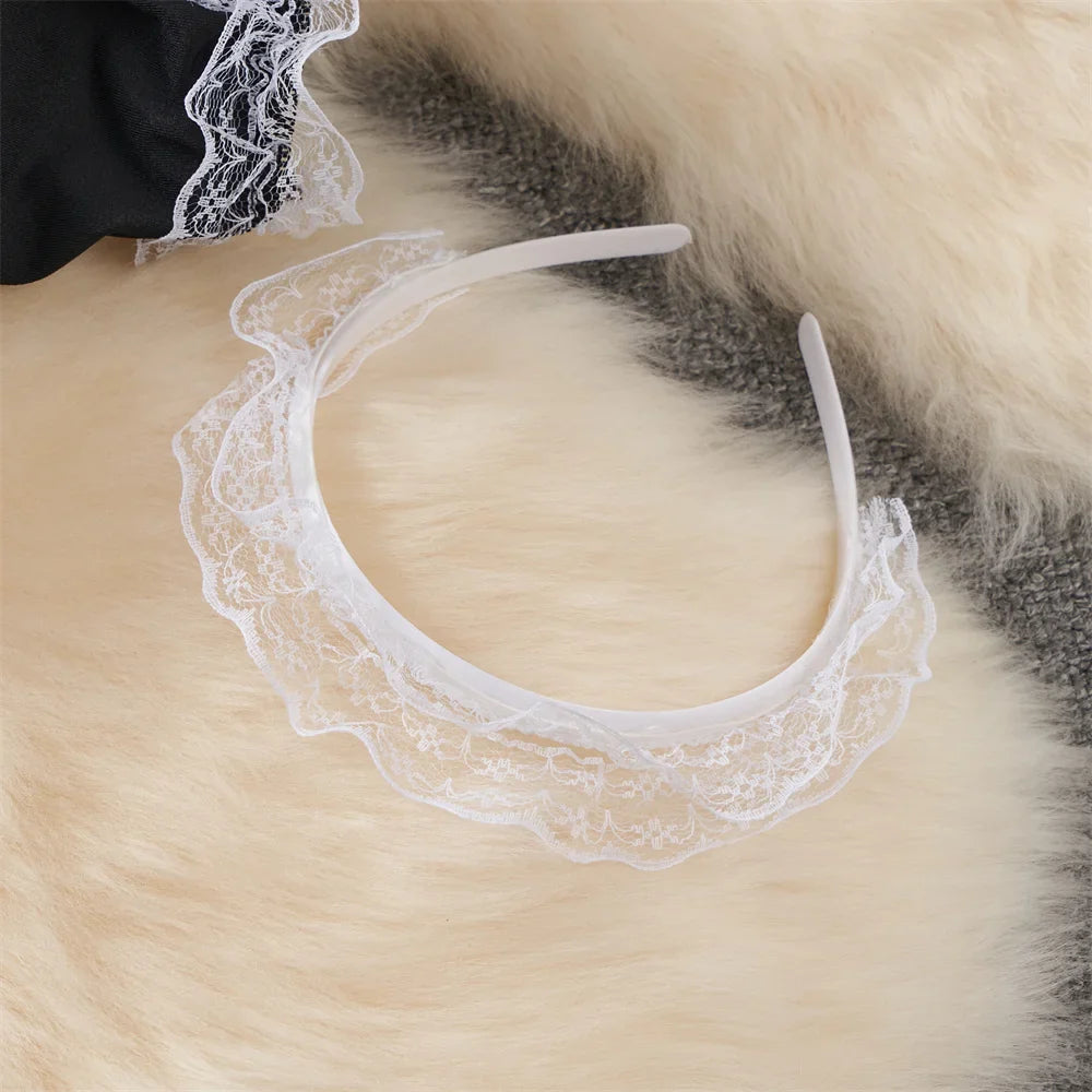 Sexy Maid Cosplay Uniform Lingerie Set with V-Neck Crop Top and Elastic Waist A-Line Mini Skirt Women's Intimate Costume