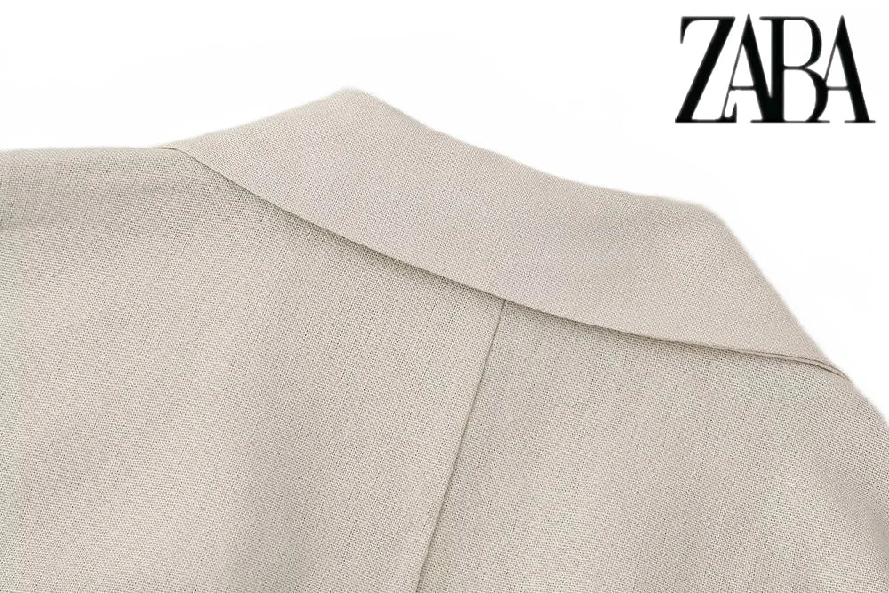 Women's Office Suit Set with Double Breasted Lapel Top and Wide Leg Pants in Solid Color