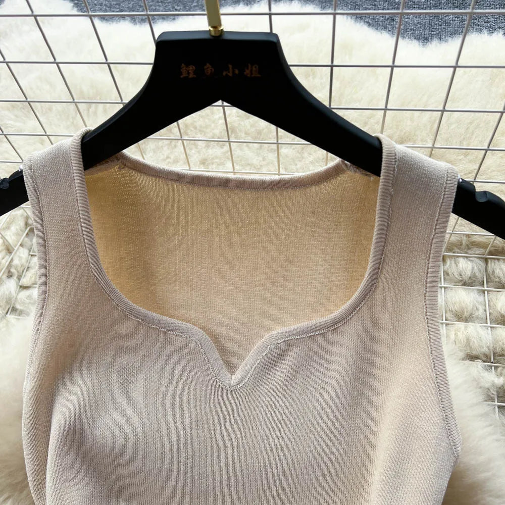 Patchwork Knitted Bodycon Dress For Women Wrap Party