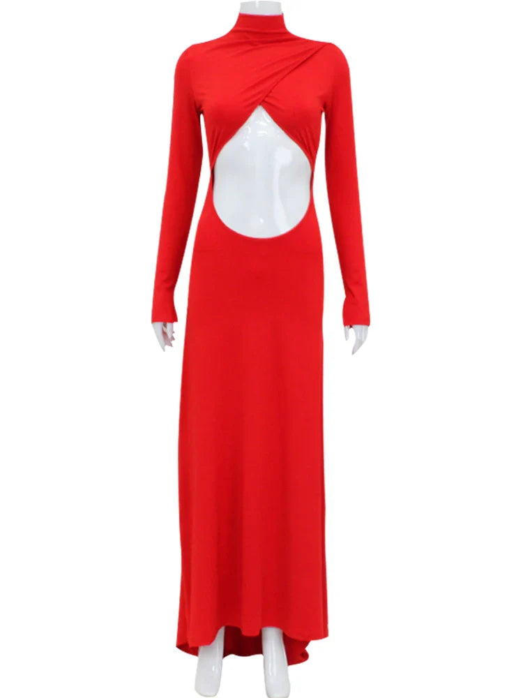 Hollow Out Backless Bodycon Dress For Women Clubwear