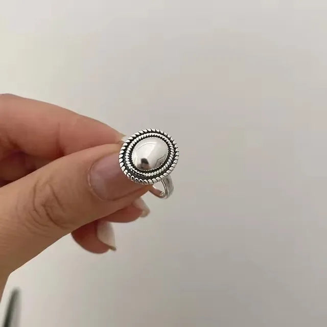 925 Sterling Silver Couples Rings Vintage Twist Design Geometric Thai Jewelry