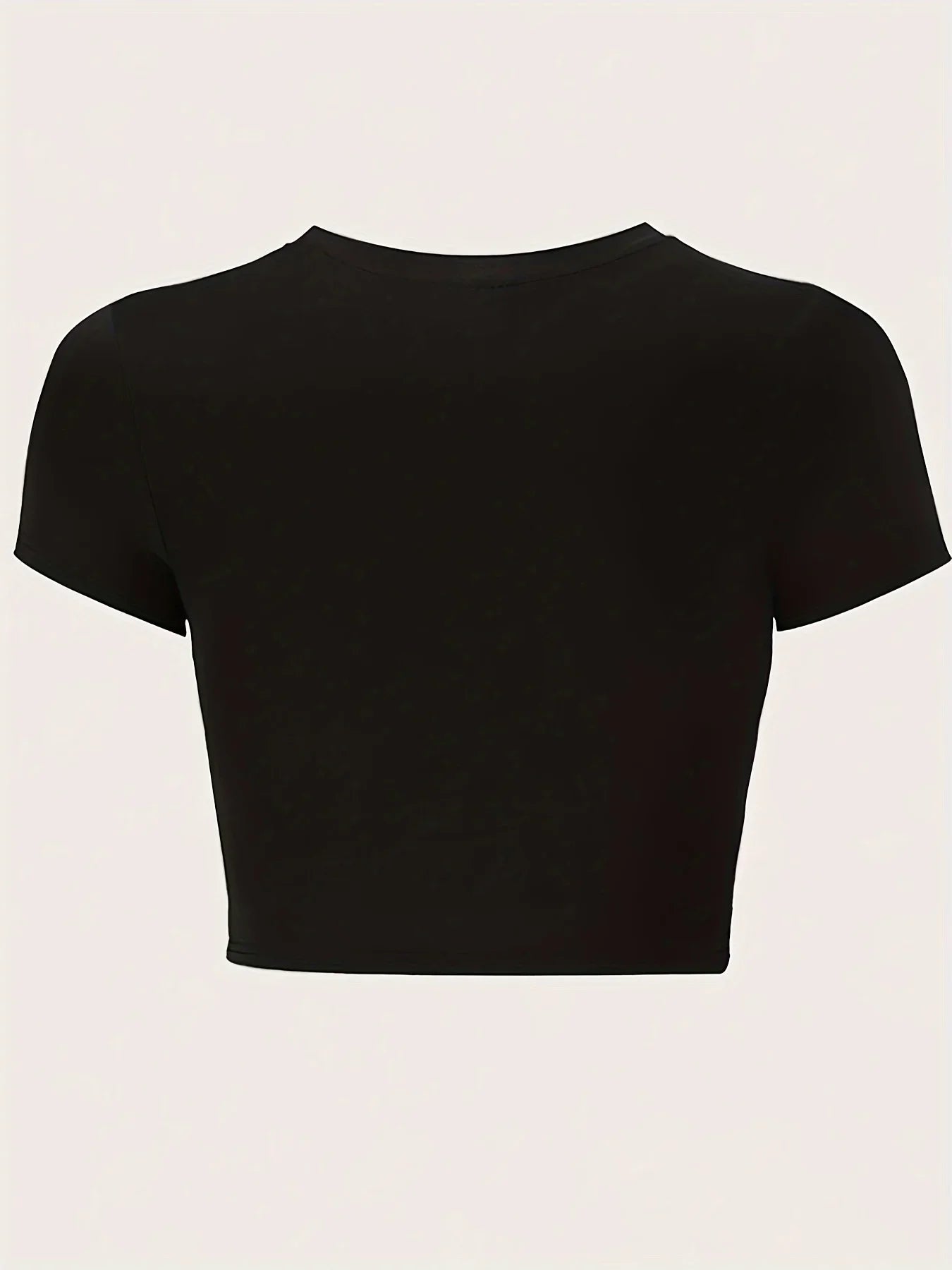 GOD FAVORITE Print Y2K Crop Top T-Shirt for Women Short Sleeve Crew Neck Fashion Tee