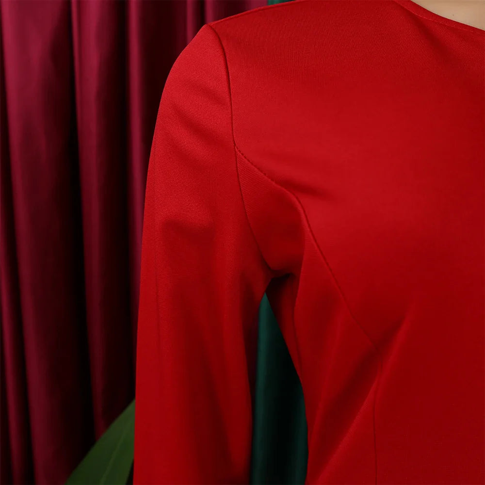 Office Dress For Women Professional O Neck Striped Sheath