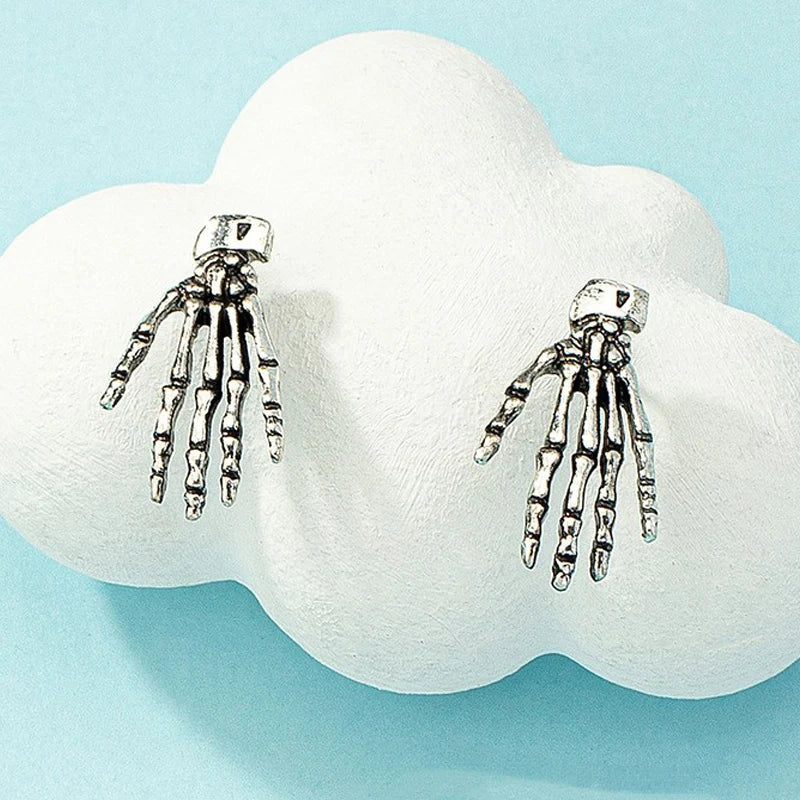 Halloween Skull Skeleton Dangle Earrings for Women Fashion Punk Charm Ghost and Spider Web Jewelry Gift