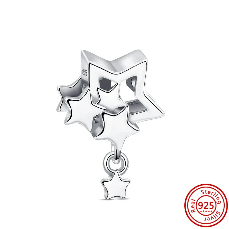 Fit Pantaro Peacock Cake Teeth Butterfly Crown S925 Silver Charms Beads Fine Jewelry for Women Gift