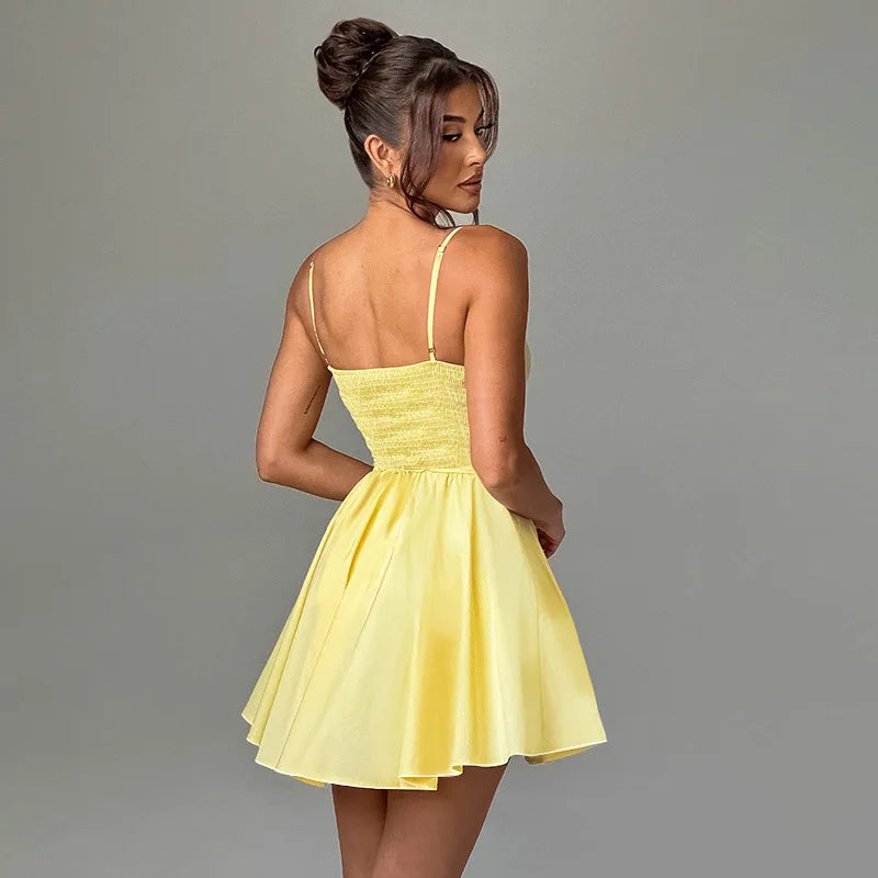 Slimming Waist Cinching Suspender Short Skirt For Women