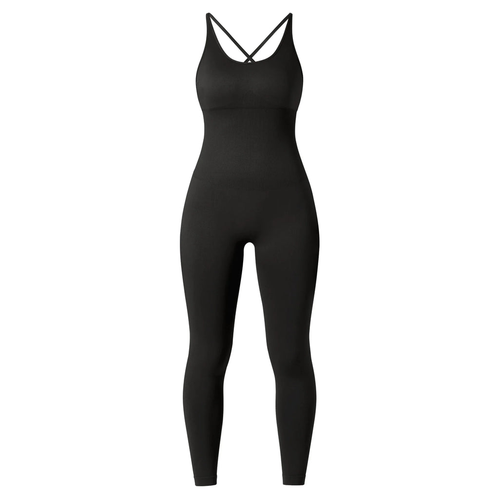 Solid Sexy Sleeveless Jumpsuit for Women Summer Backless Bodycon Romper Casual Playsuit Trendy Sportswear Streetwear