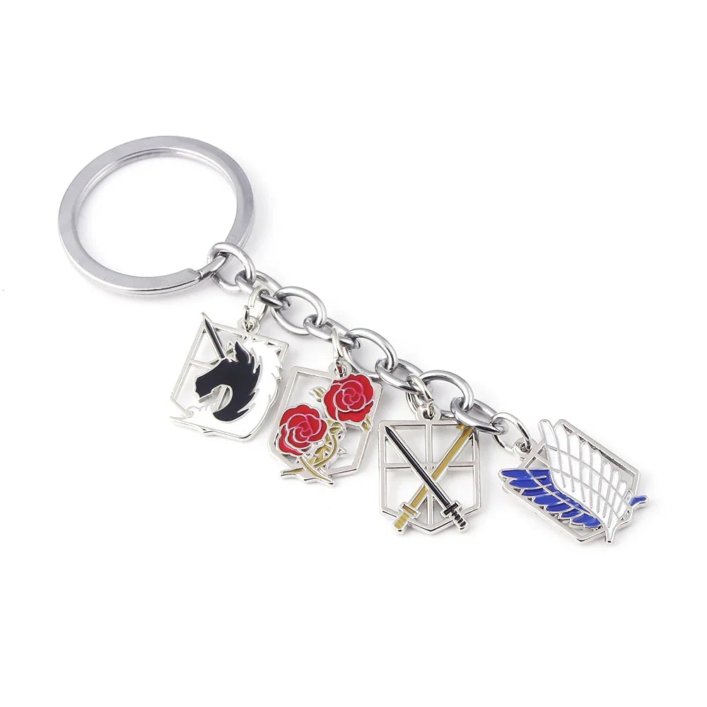 Anime Keychain Wings of Liberty Scouting Legion Cosplay Pendant for Backpack Jewelry Gift