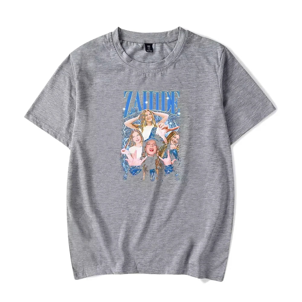 Women 100% Cotton Short Sleeve Crewneck T-Shirts Unisex Y2K Summer Fashion Tops