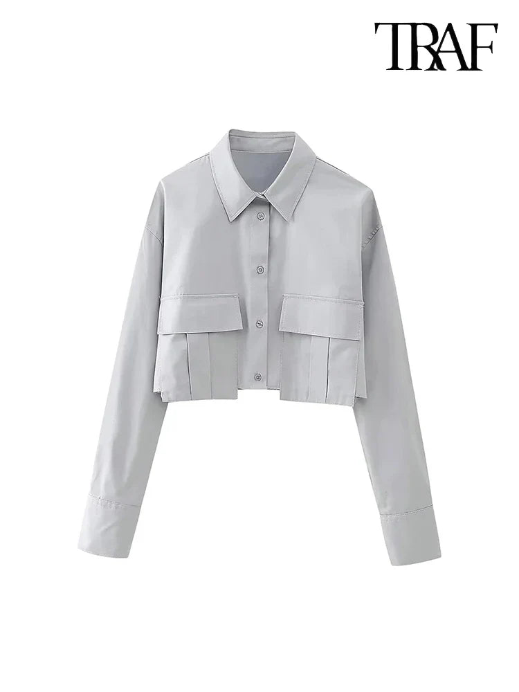 Women's Casual Streetwear Single Breasted Flip Lapel Shirt Solid Color Comfortable Commuter Top