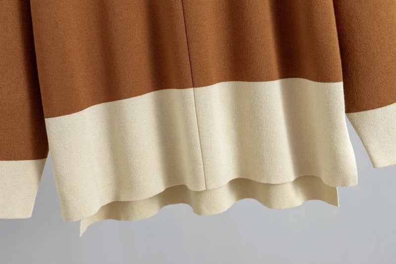 Women's 2 Piece Thick Turtleneck Sweater and Pants Set for Autumn and Winter Fashion Outfit