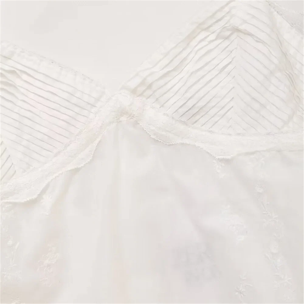 Womens Embroidered Spaghetti Strap Dress Slim Fit Elegance