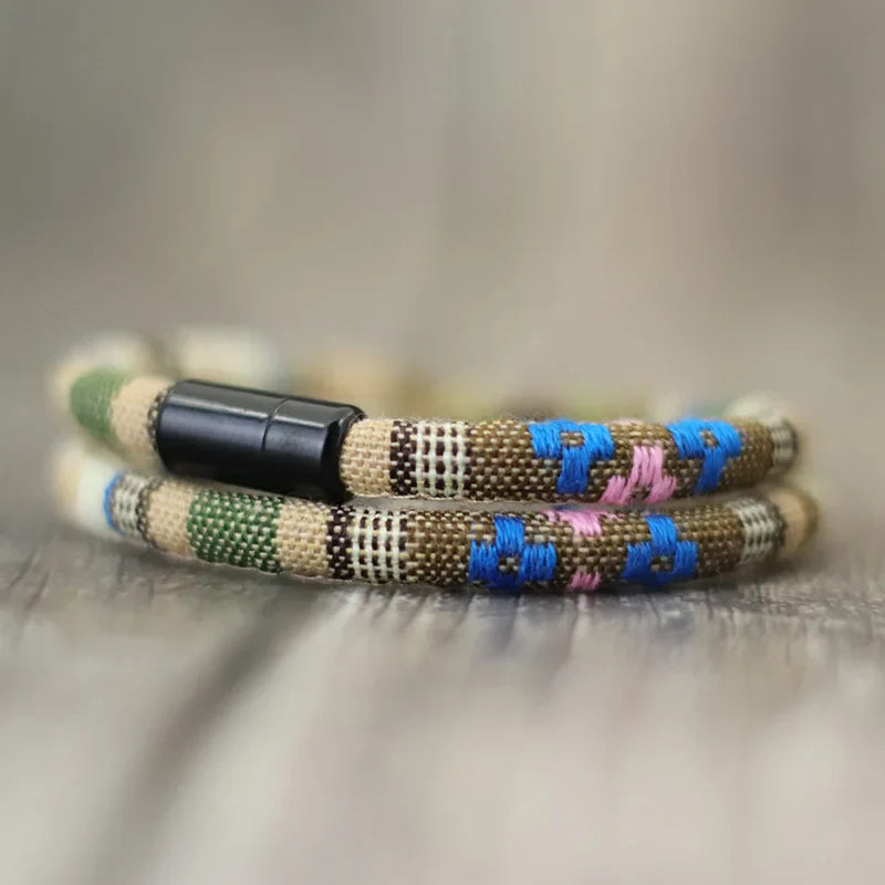 Men's Bohemia Rope Bracelet Adventure Survival Bracelet for Beach and Surf Activities