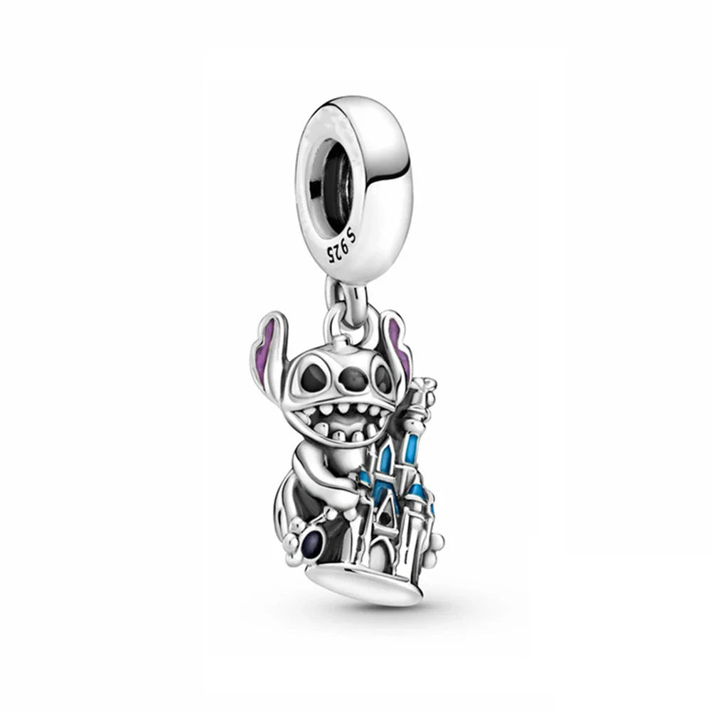 Mickey Mouse Minnie Mouse Sterling Silver Charm Beads for Bracelets