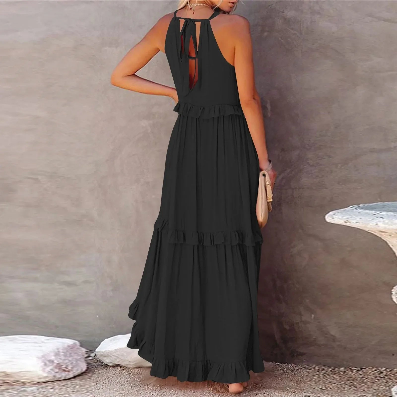 Women Summer Maxi Dress Lightweight Beach Swing Dress