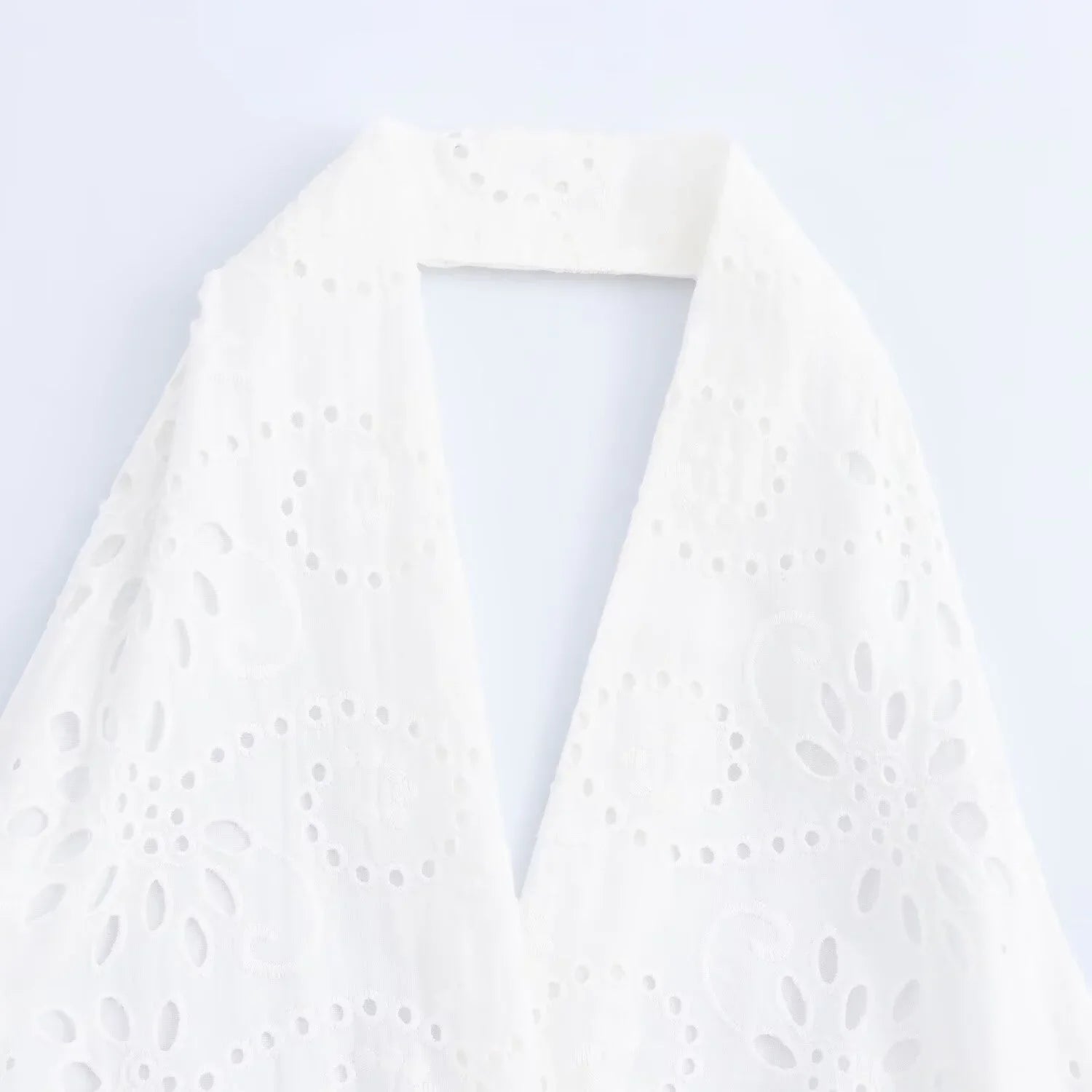 Autumn Embroidered Casual Dress with Halter Neck for Women