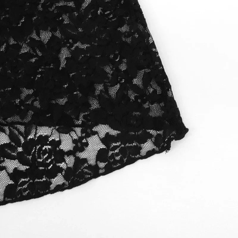 Black Lace Backless Maxi Dress Sleeveless Summer Clubwear