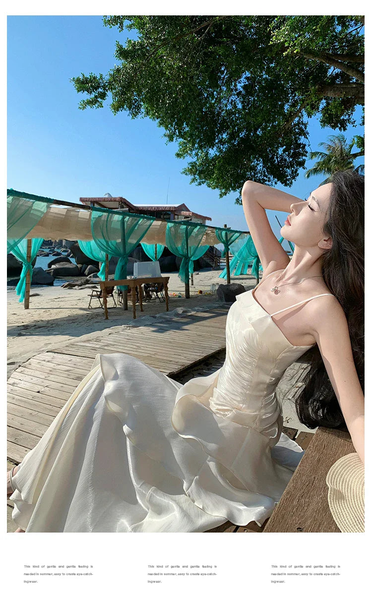 Elegant Spaghetti Strap Long Dress For Women Prom Gown